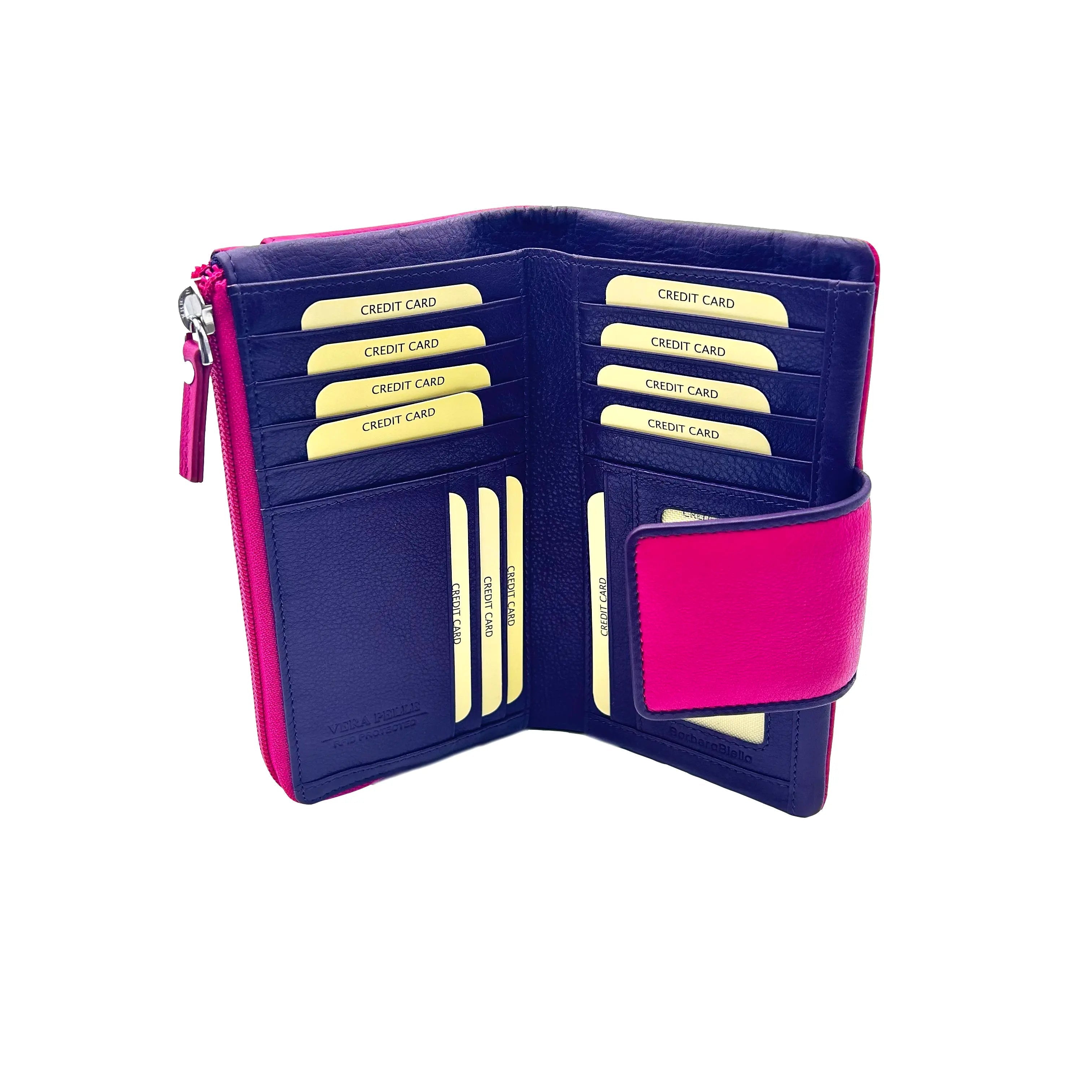9327 Damenbörse Fuchsia/Lila