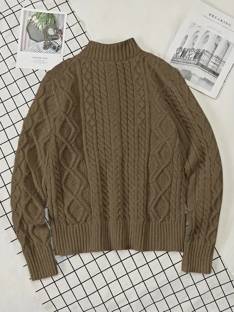 Rabada | Strickpullover Mit Halbem Reißverschluss Und Stehkragen