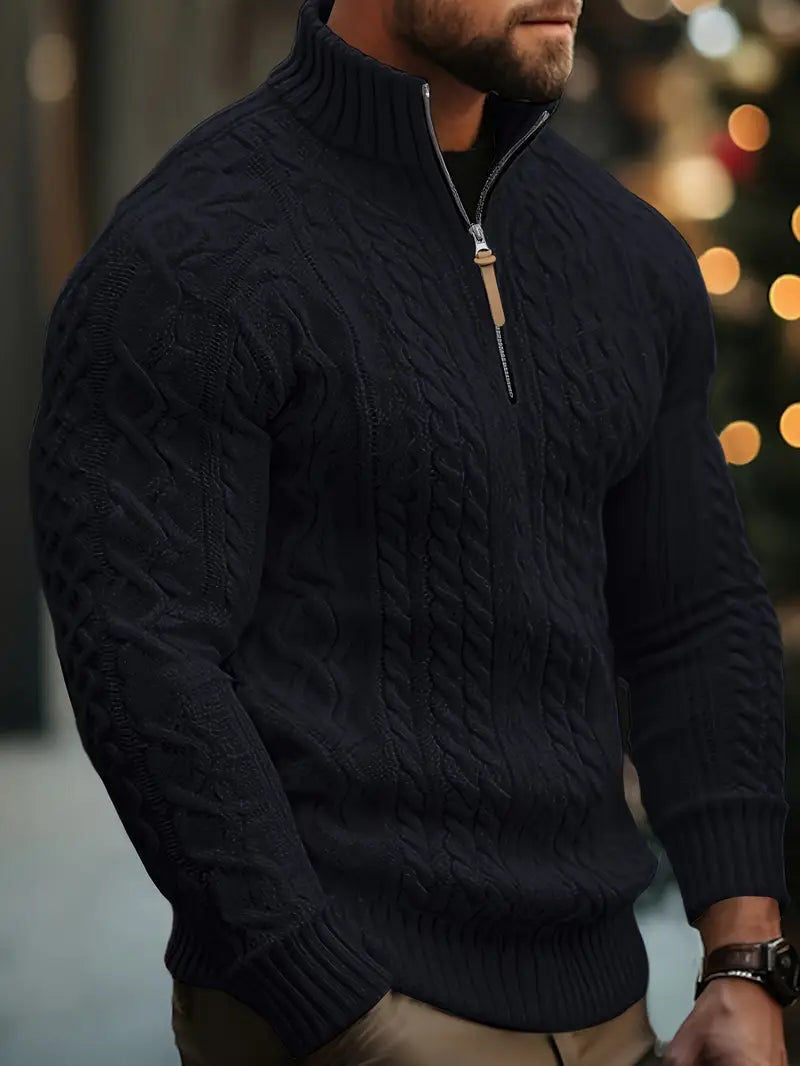 Rabada | Strickpullover Mit Halbem Reißverschluss Und Stehkragen