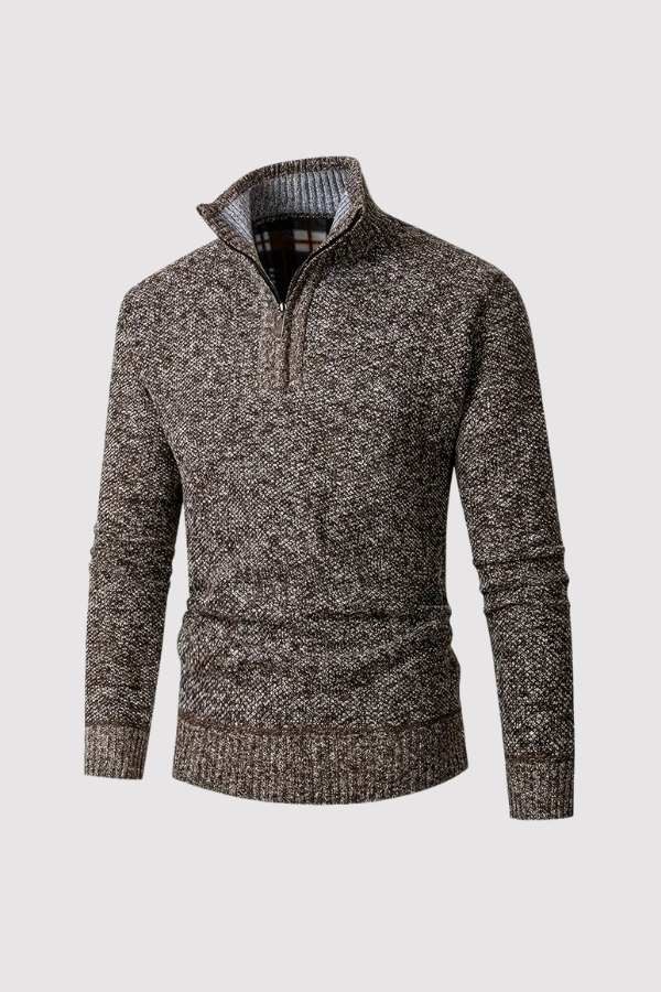 Ingram - Casual Pullover mit Stehkragen und Viertelreißverschluss