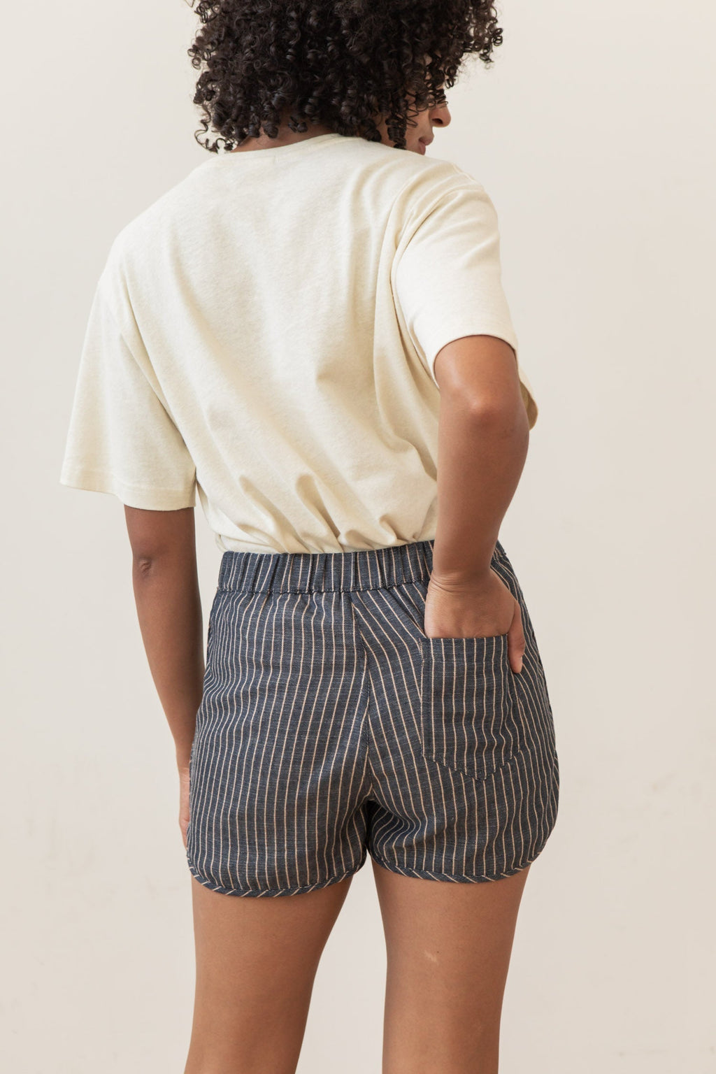 Luca Shorty Sportliche / Denim im Fischgrätmuster