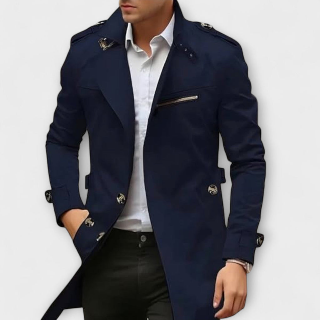 Léandro | Klassischer Herren-Trenchcoat in Beige