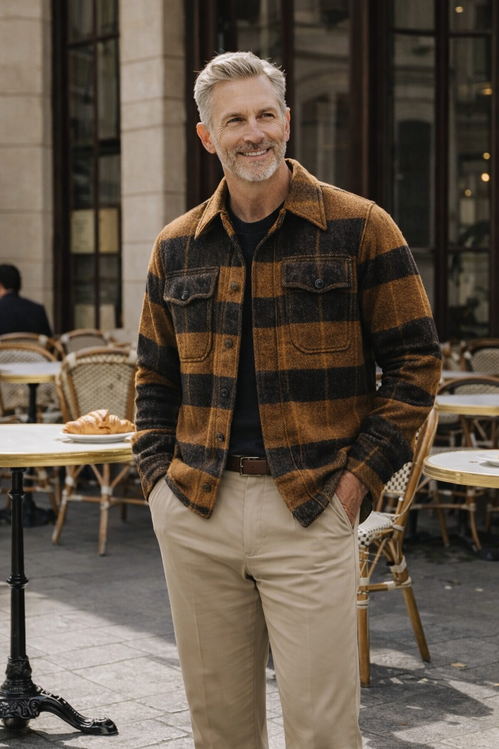 Dennis | Buffalo Plaid Muster Komfort Reversjacke