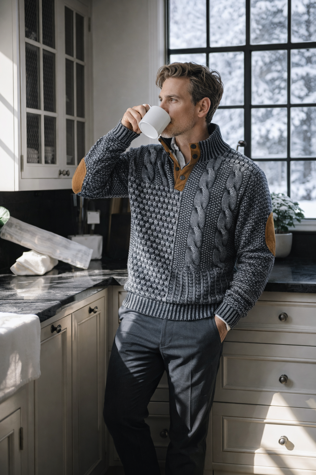 Gwydion | Patchwork-Strickpullover