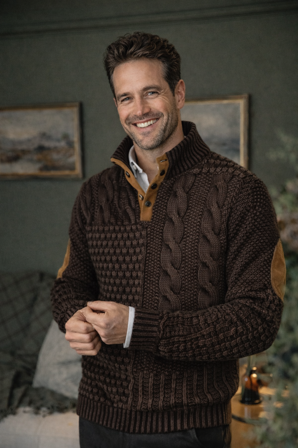 Gwydion | Patchwork-Strickpullover
