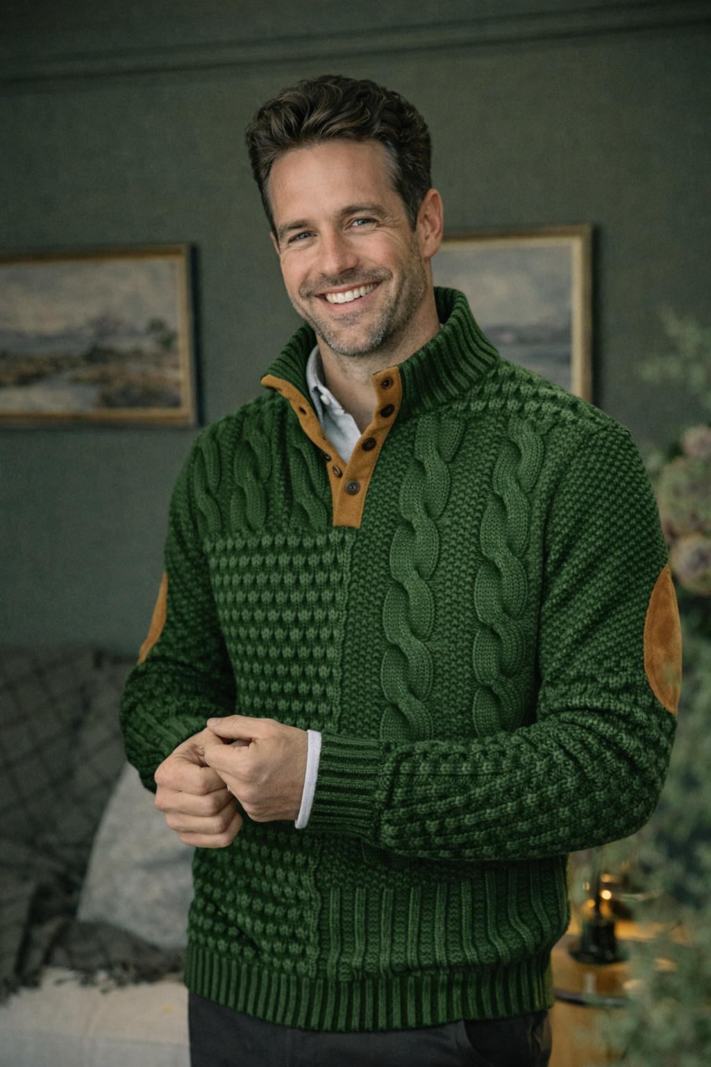 Gwydion | Patchwork-Strickpullover