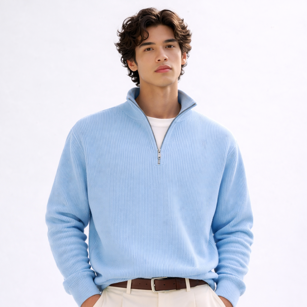 André | Ferran Waffel Quarter-Zip Pullover