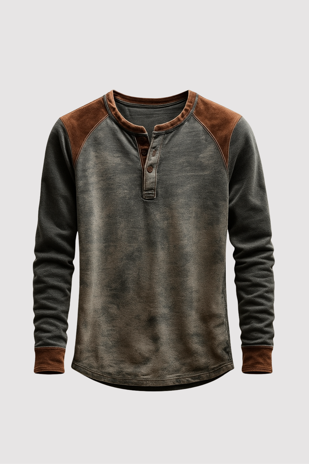 Herren Henley-Shirt – Lässig, Langarm & Komfortabel