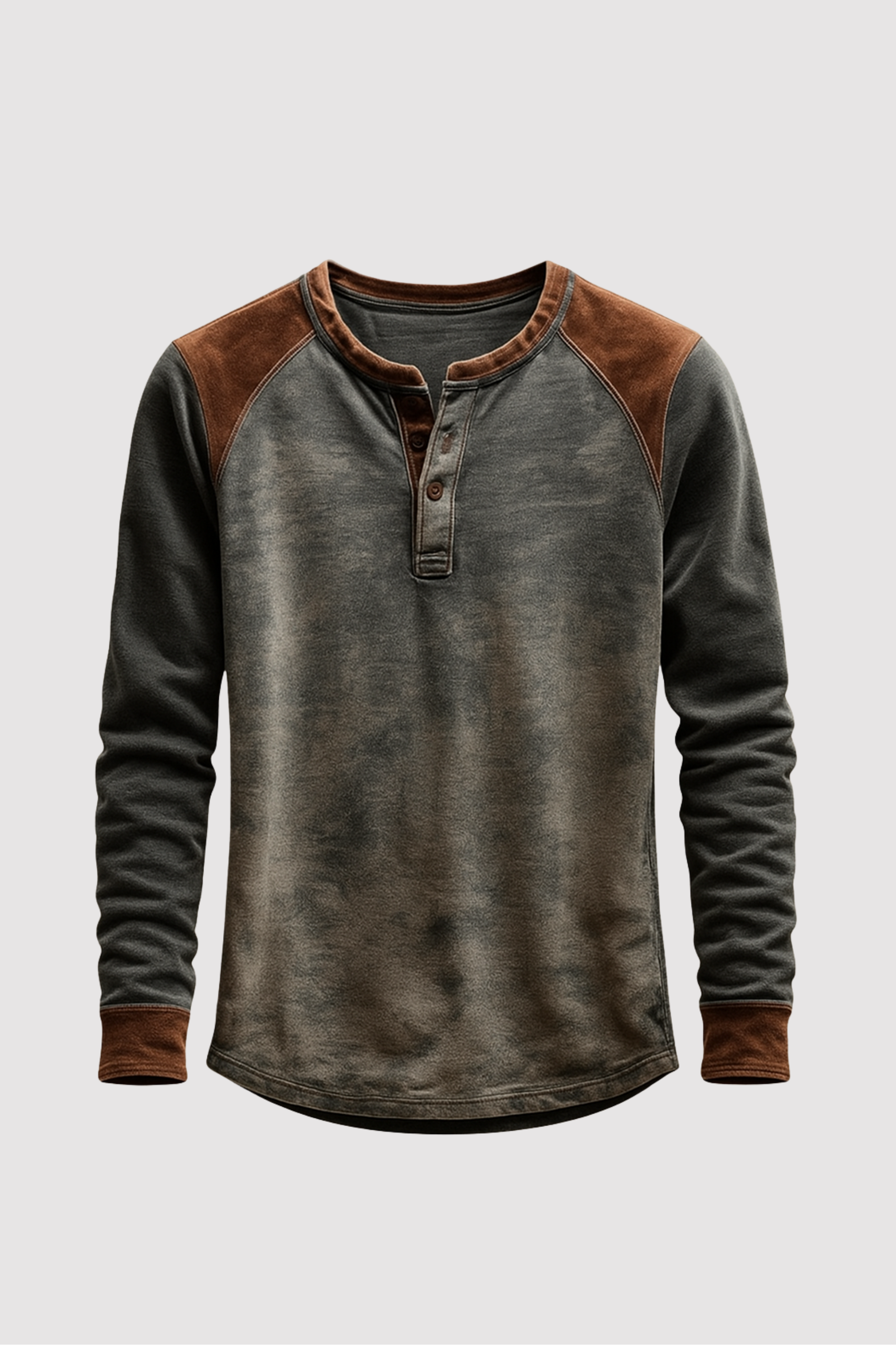 Herren Henley-Shirt – Lässig, Langarm & Komfortabel