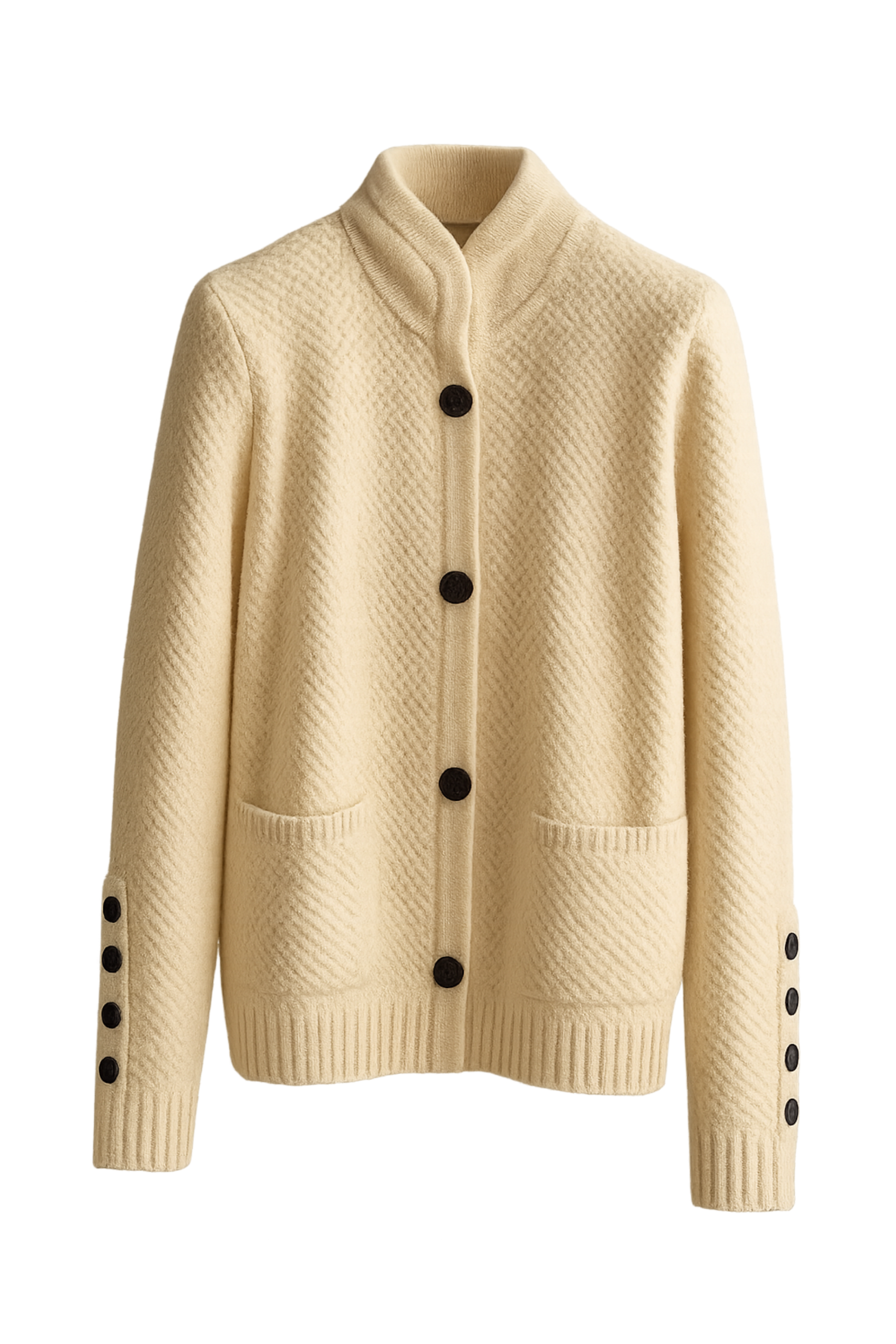 Damen Strickjacke – Wollmischung, Knopfdesign & Klassischer Komfort
