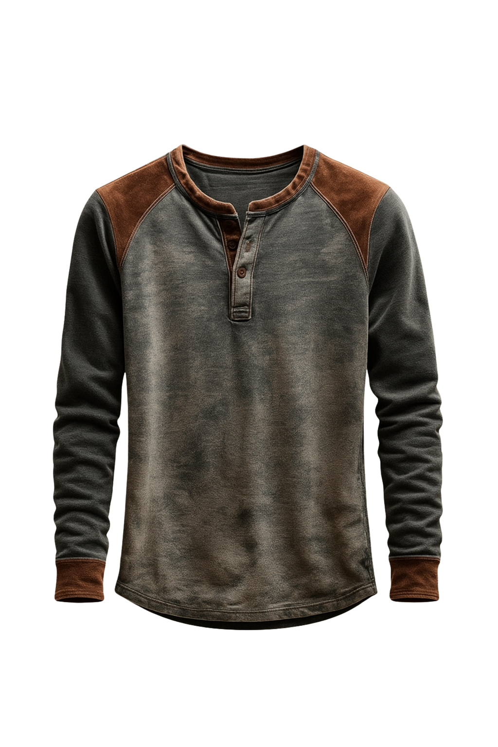 Herren Henley-Shirt – Lässig, Langarm & Komfortabel