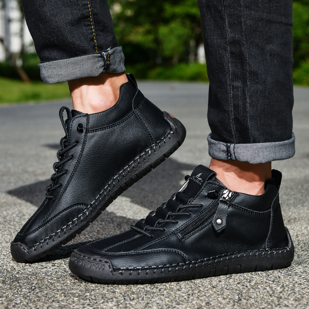 Christian | Nubukleder Schuhe mit Reißverschluss