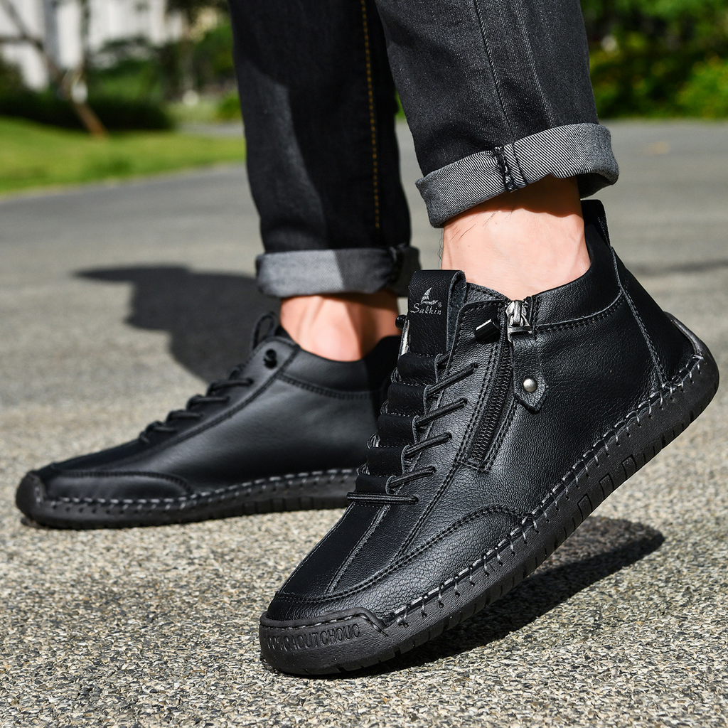 Christian | Nubukleder Schuhe mit Reißverschluss