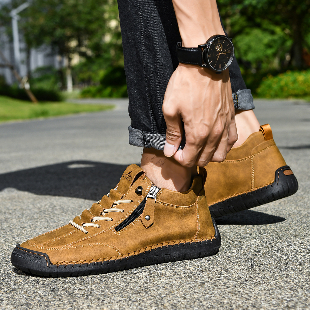 Christian | Nubukleder Schuhe mit Reißverschluss
