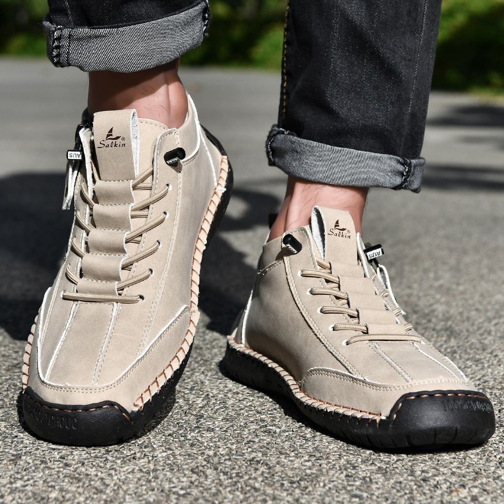 Christian | Nubukleder Schuhe mit Reißverschluss