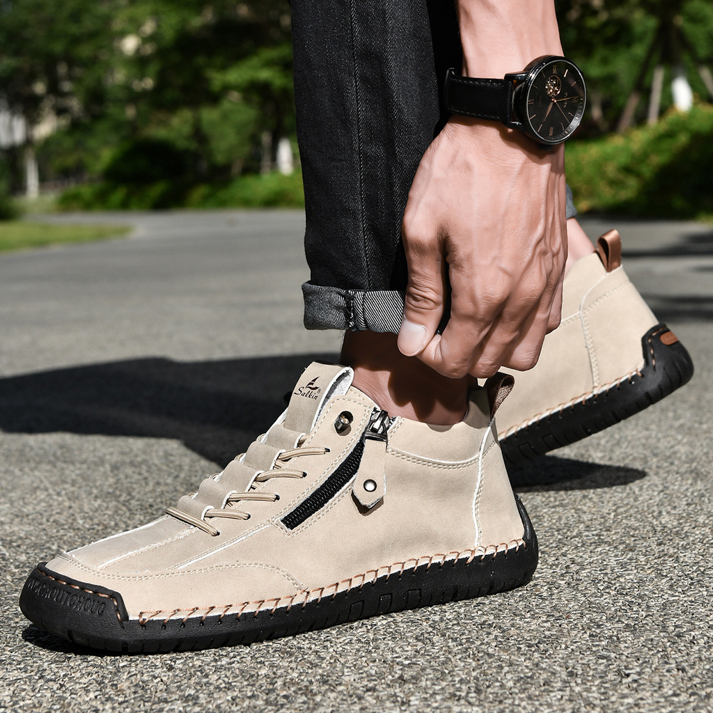 Christian | Nubukleder Schuhe mit Reißverschluss