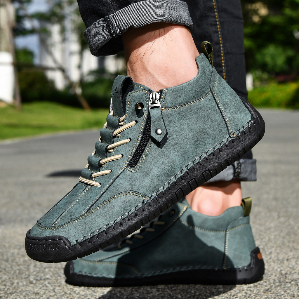 Christian | Nubukleder Schuhe mit Reißverschluss