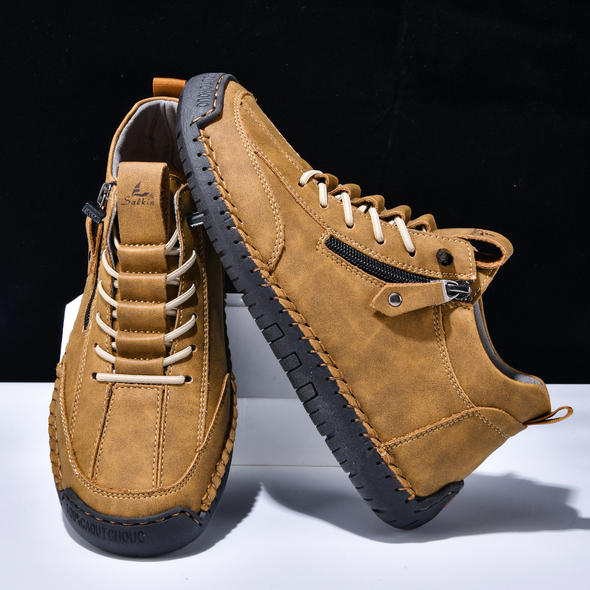 Christian | Nubukleder Schuhe mit Reißverschluss
