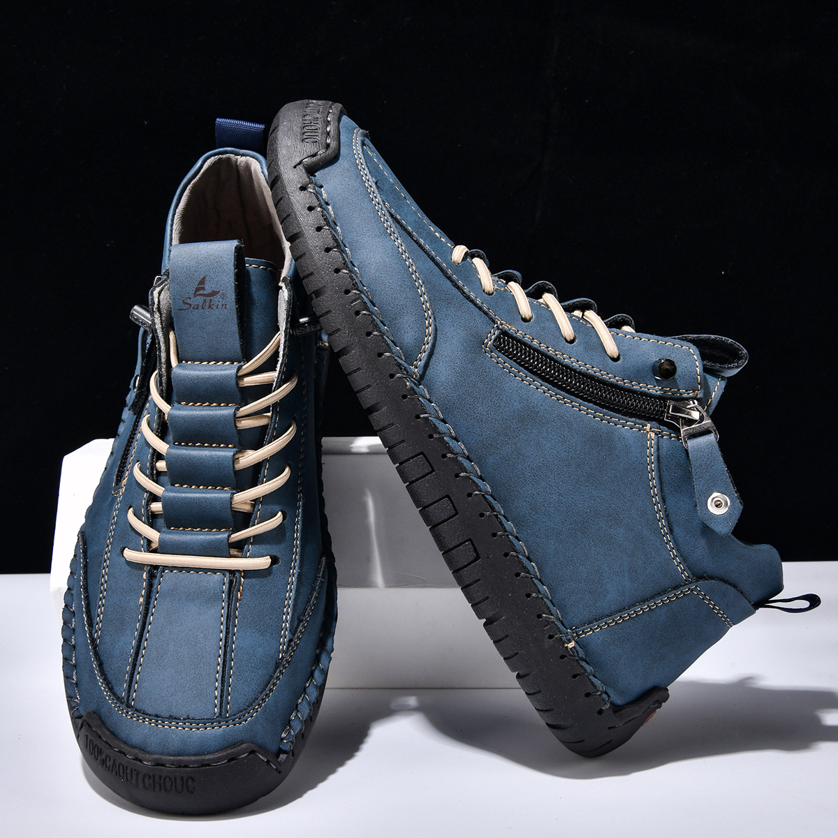 Christian | Nubukleder Schuhe mit Reißverschluss