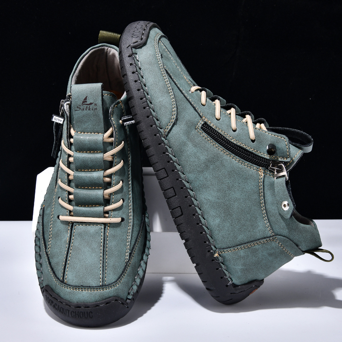 Christian | Nubukleder Schuhe mit Reißverschluss