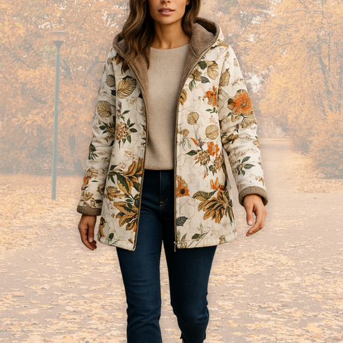 Camellia | Warme Jacke mit Fleece-Futter