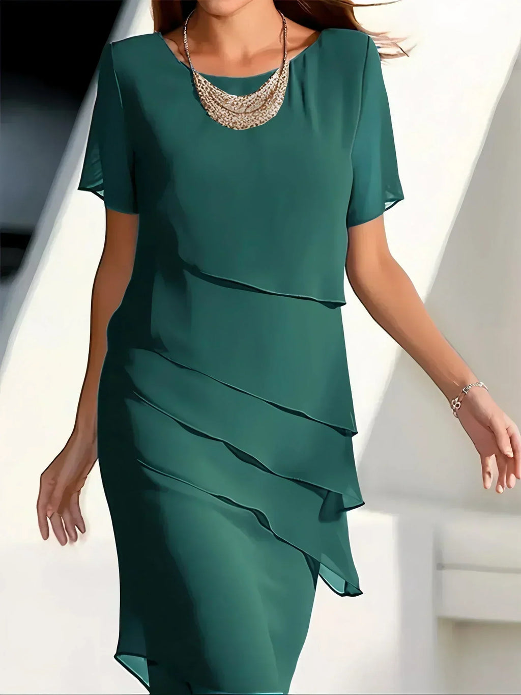 Ursula Chiffon-Midikleid