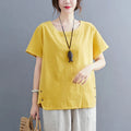 Iza | Vintage Baumwoll-Leinen Top