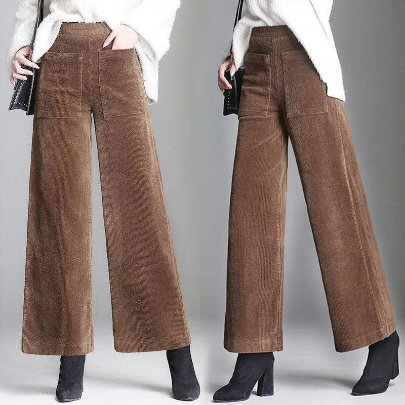 Velours Schlaghosen – Damen Chic Stil
