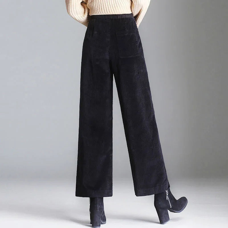 Velours Schlaghosen – Damen Chic Stil