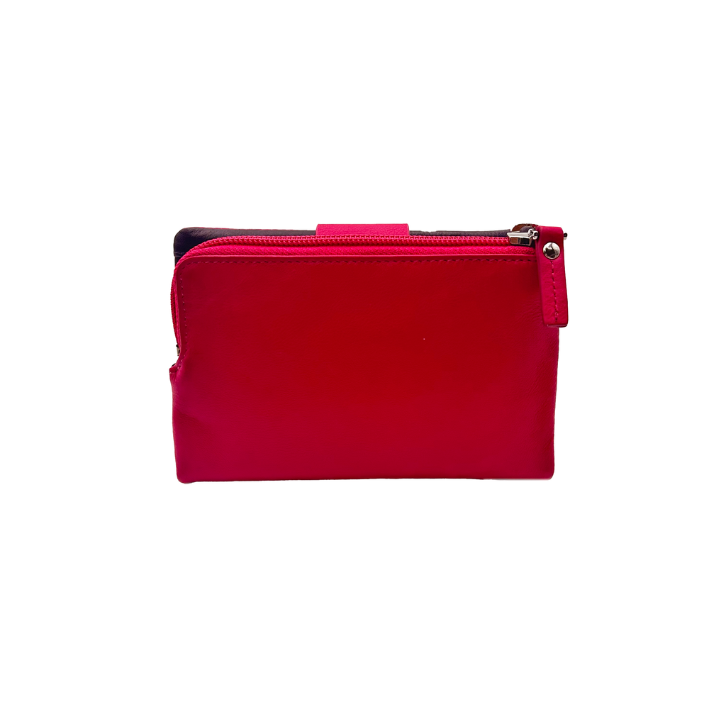 6046 Damen Geldbörse Rot/Blau