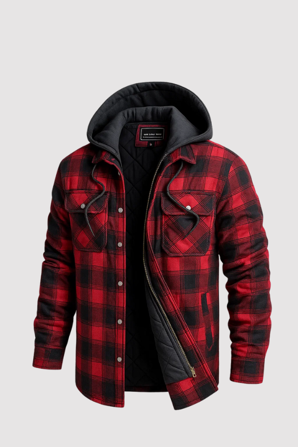 Kaspar - Karierte Zip-up-Jacke