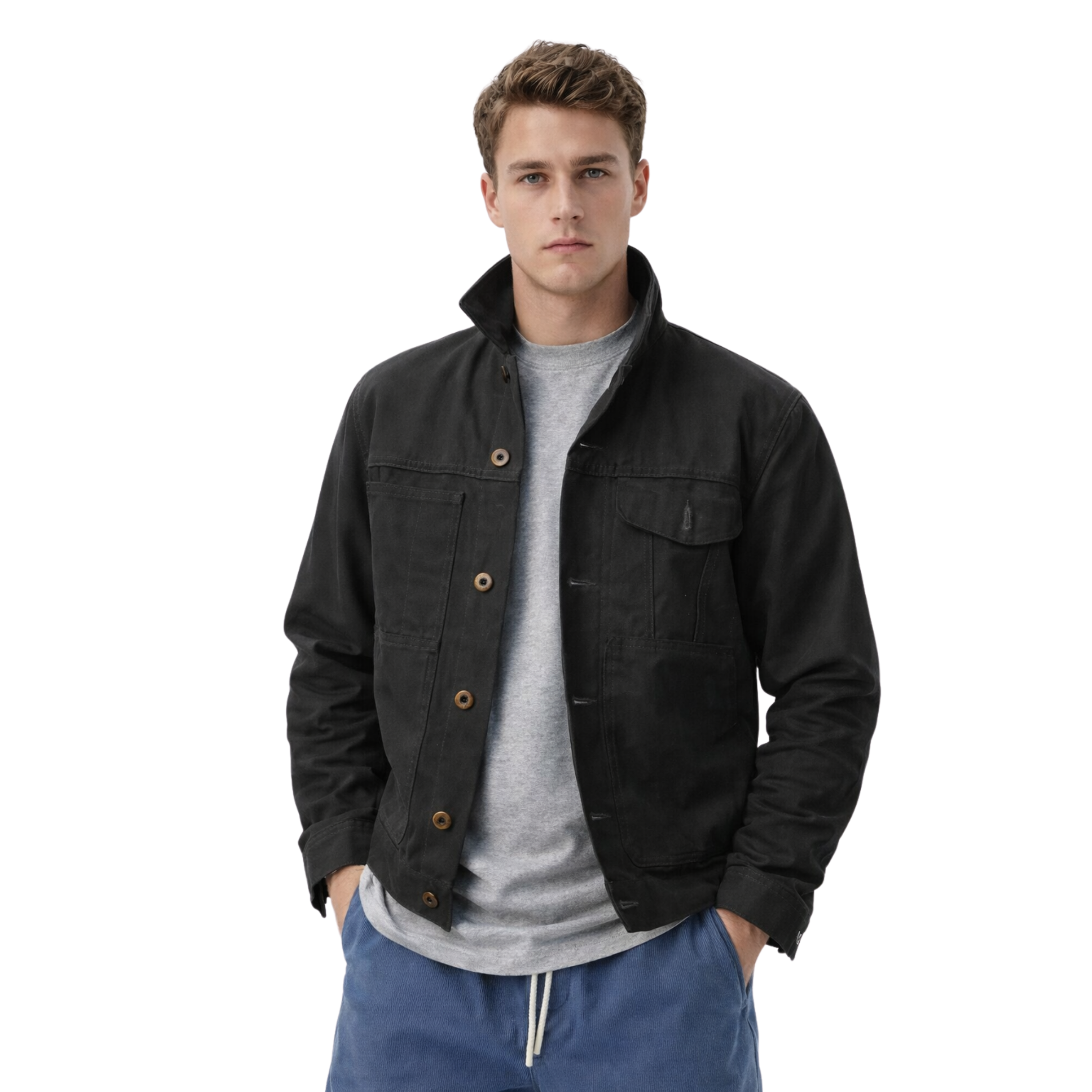 Arvid | Vintage Jacke mit Knopfleiste