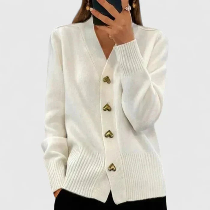Lyddia™ Strickjacke Mit Herzknöpfen