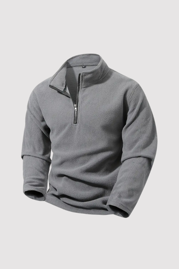 Herren Sweatjacke – Halber Reißverschluss, Stehkragen & Bequem