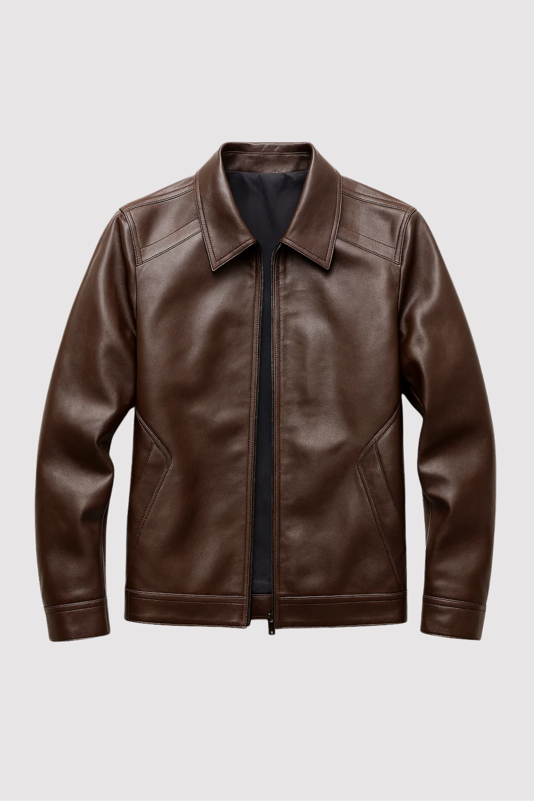 Lässige Lederjacke