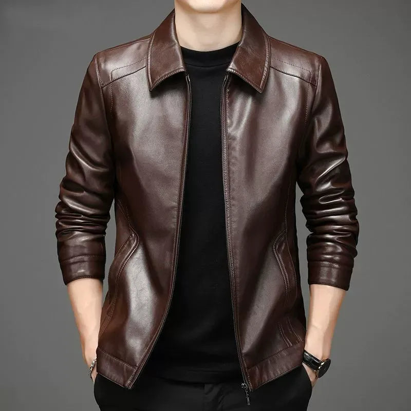 Lässige Lederjacke