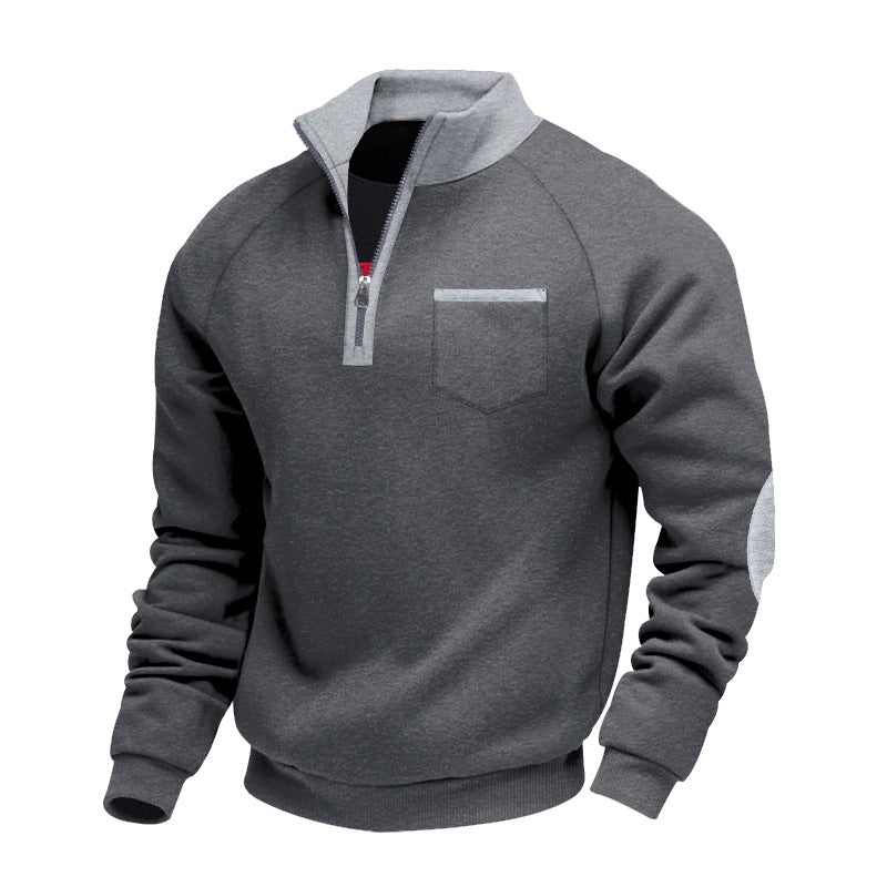 Lovas | Herrenpullover mit halbem Reißverschluss