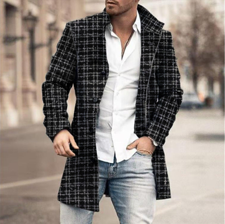 Franck | Langärmlige Jacke mit Knöpfen und Schottenmuster