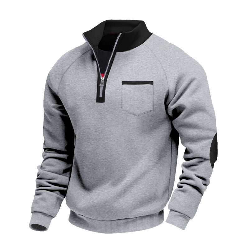 Lovas | Herrenpullover mit halbem Reißverschluss