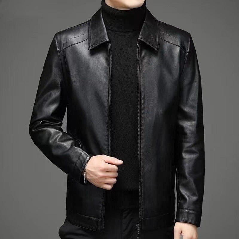 Lässige Lederjacke