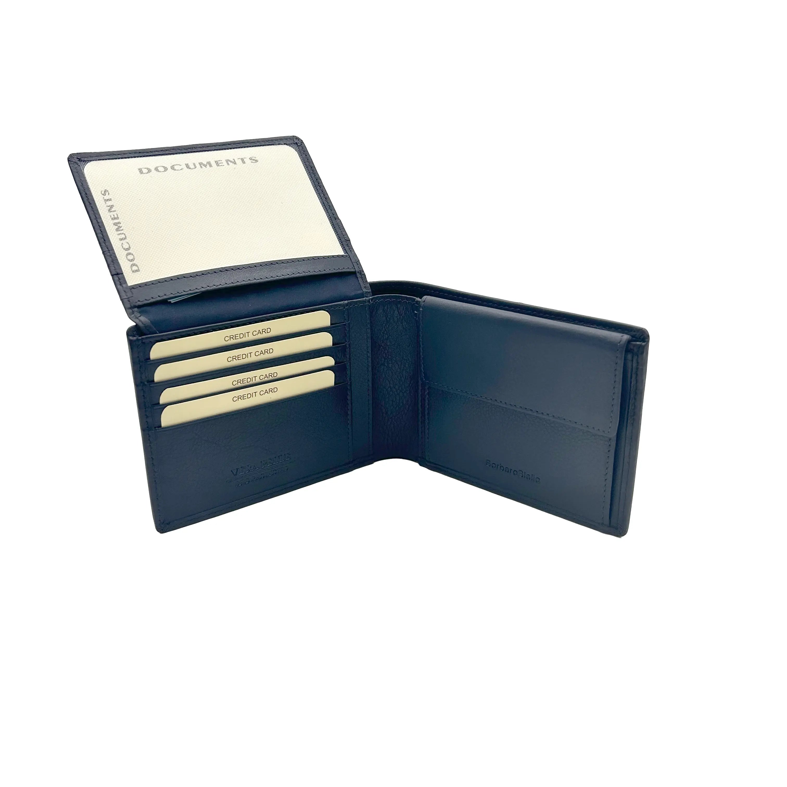 Klassische Größe Karten- und Münzgeldbörse Blau
