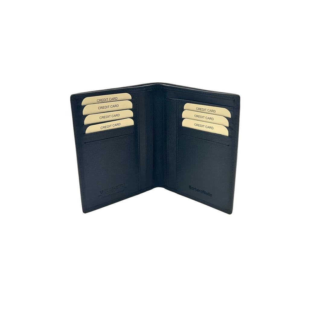 Klassische Größe Vertikales All Card Wallet Schwarz