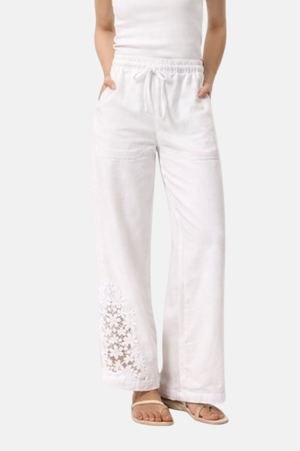Damenhose mit seitlichen Taschen