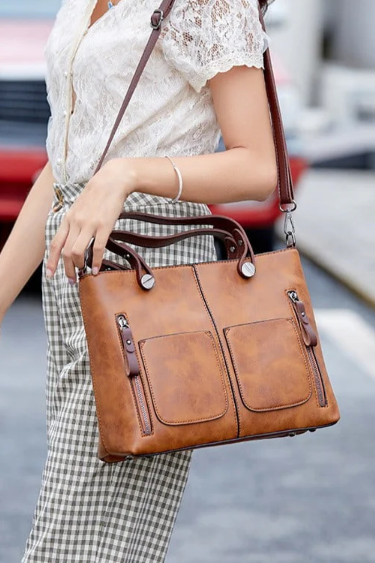 Schultertasche Britney aus Leder – Elegant und Zeitlos