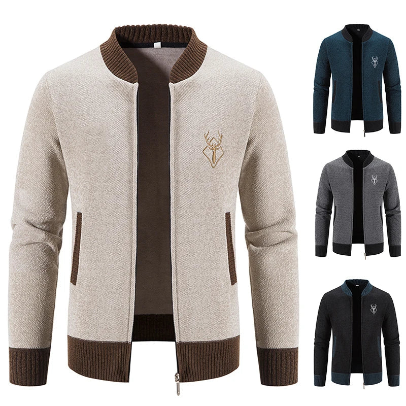 Ferrian - Strickjacke mit Reißverschluss und Taschen