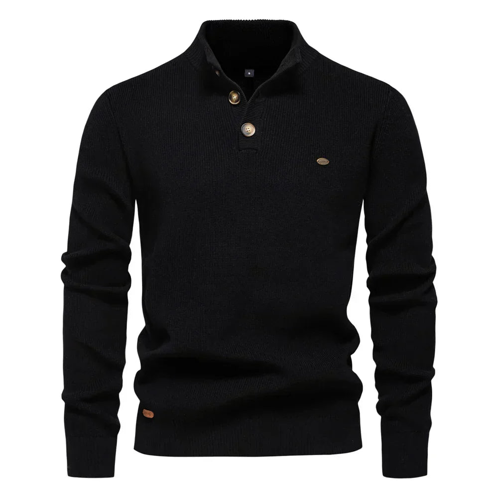 BOSSHARD | Herrenpullover mit Knopfdesign