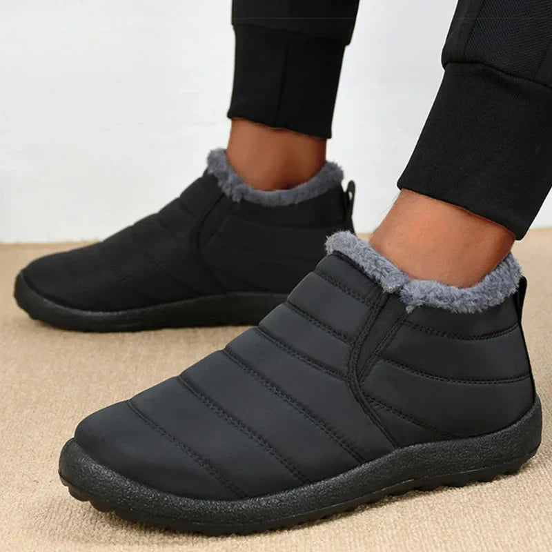 Herren Winterstiefel – Wasserdichte Slip-On Ankle Boots mit Warmfutter