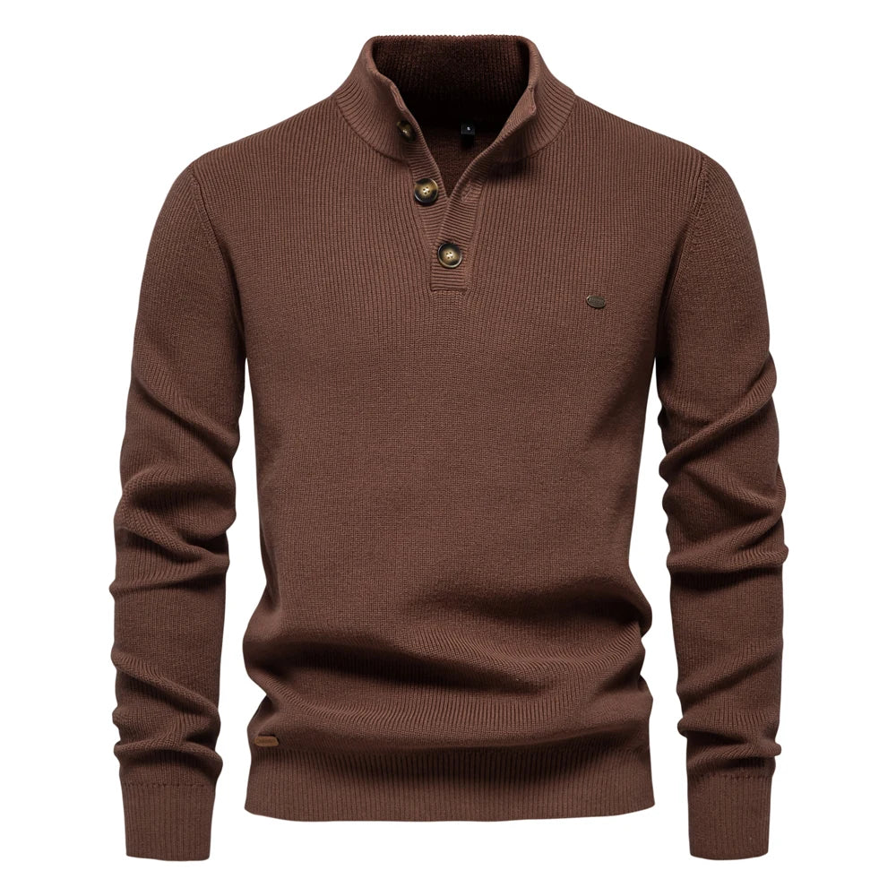 BOSSHARD | Herrenpullover mit Knopfdesign