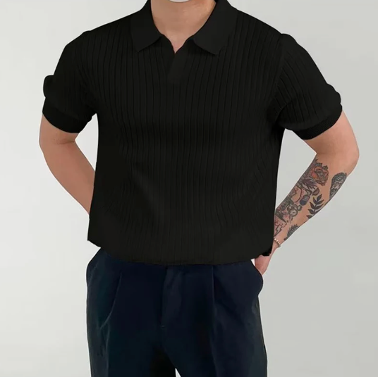 Feinstruktur Herren Polo-Shirt