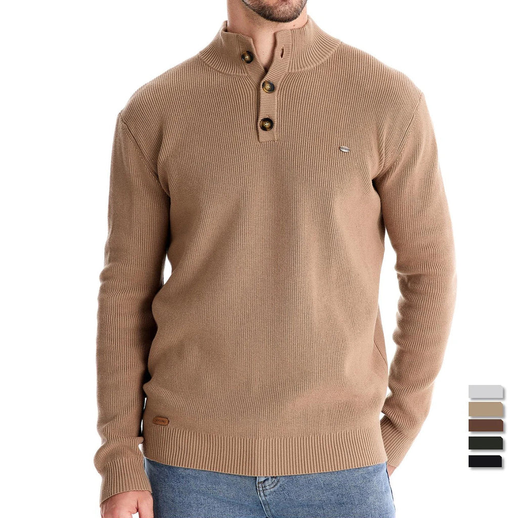 BOSSHARD | Herrenpullover mit Knopfdesign